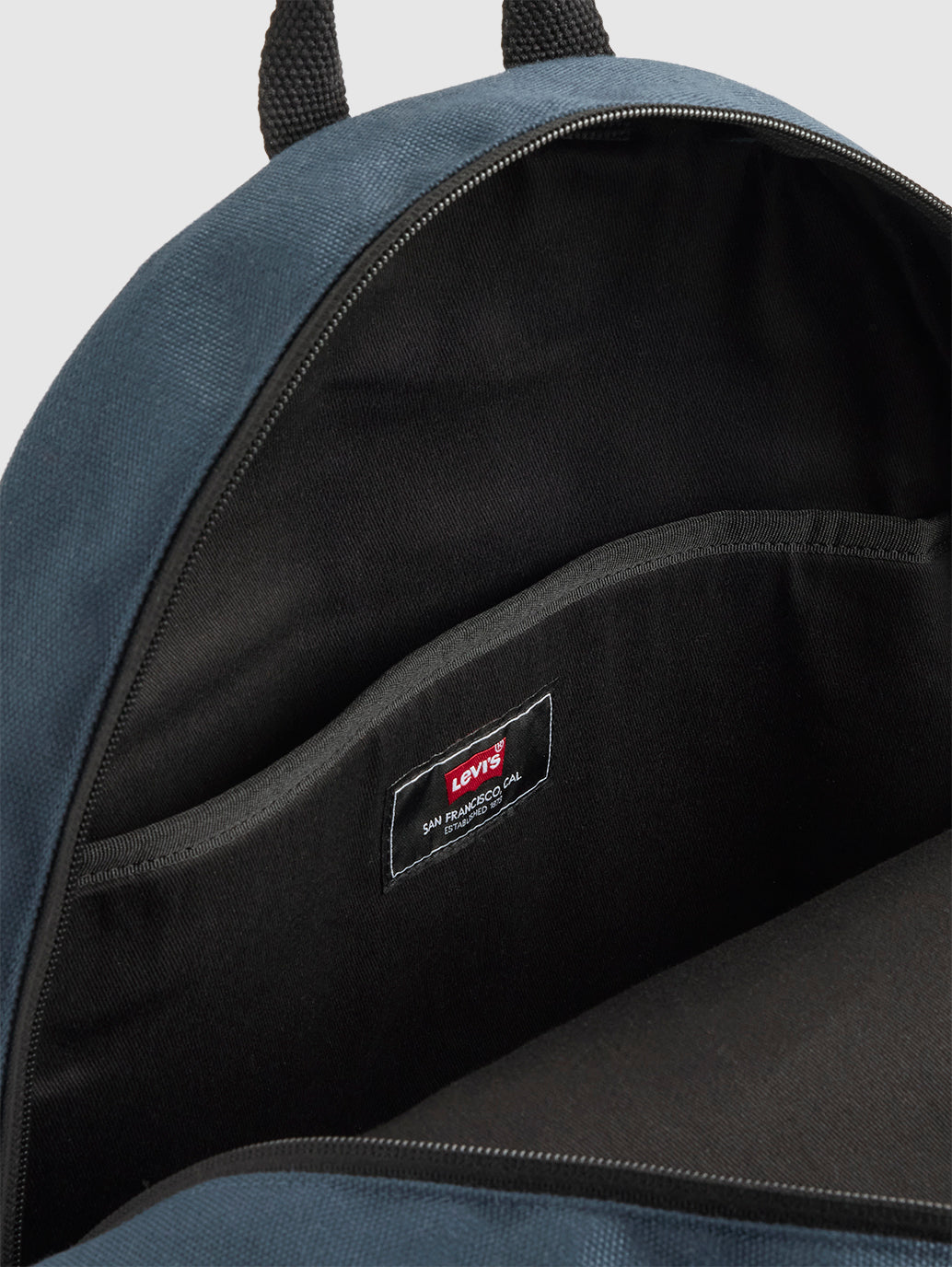 Unisex Navy Solid Backpack - Detail View