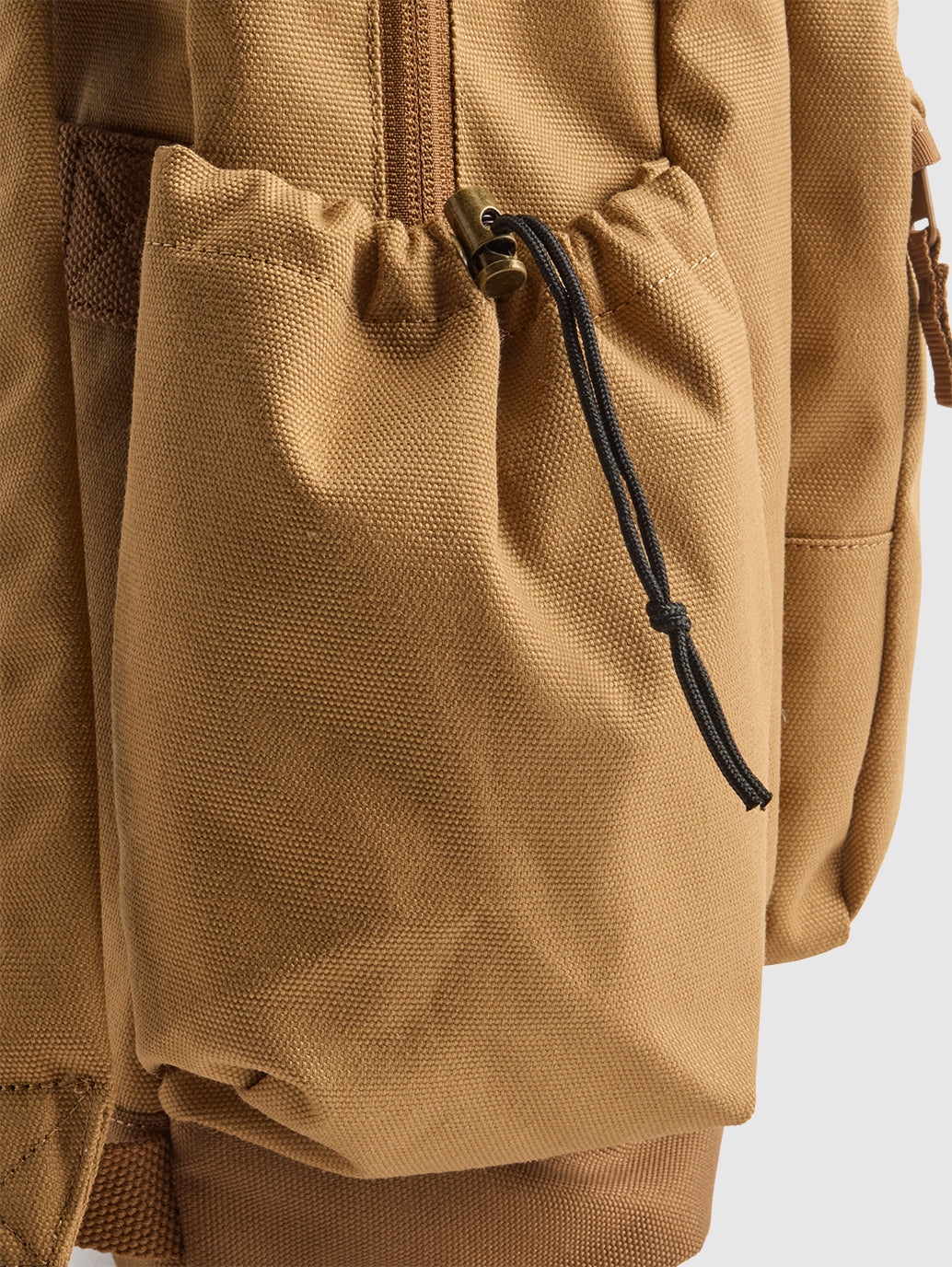 Unisex Brown Solid Backpack - Detail View