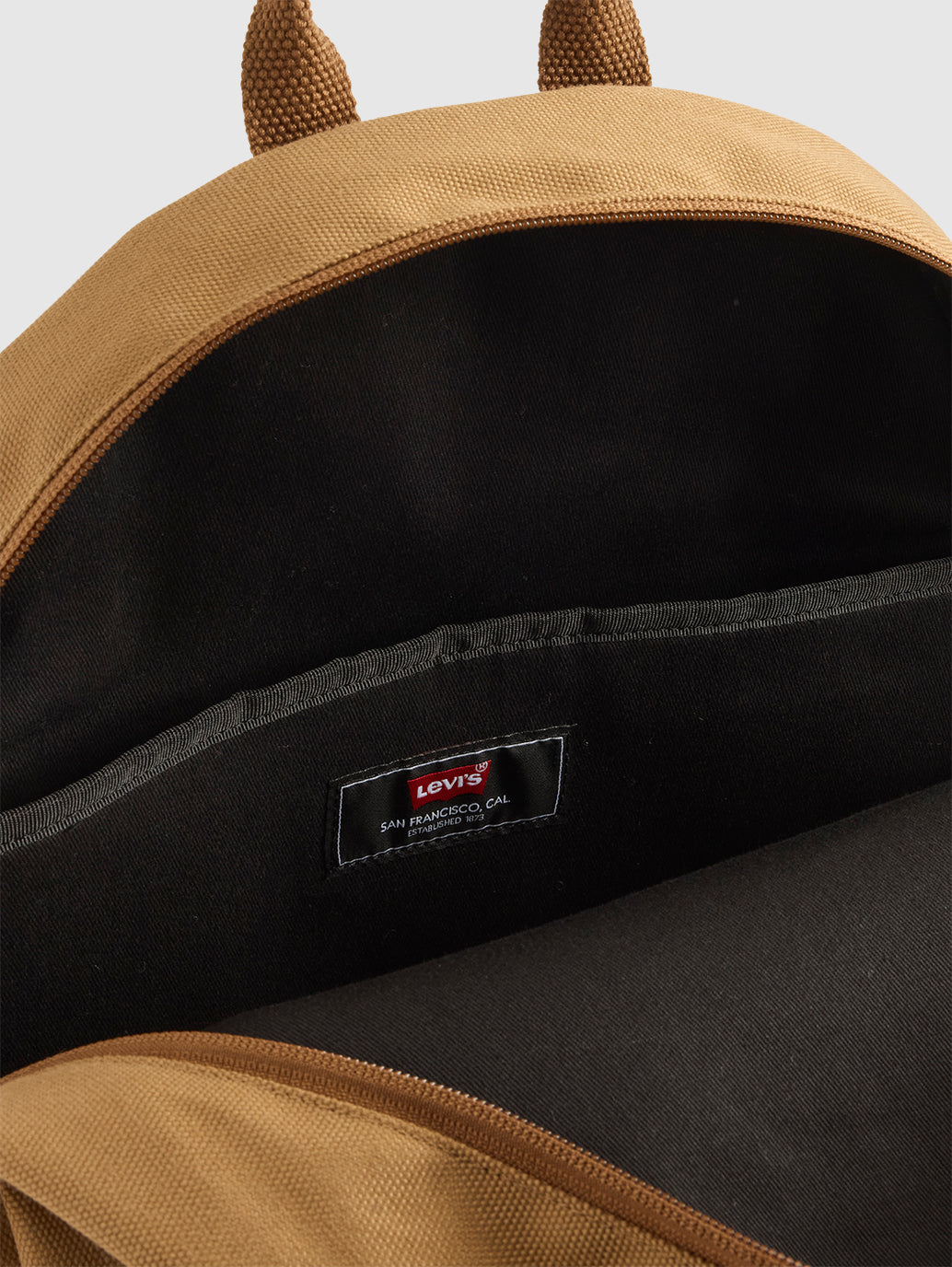 Unisex Brown Solid Backpack - Detail View