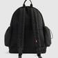 Unisex Black Solid Backpack - Back View