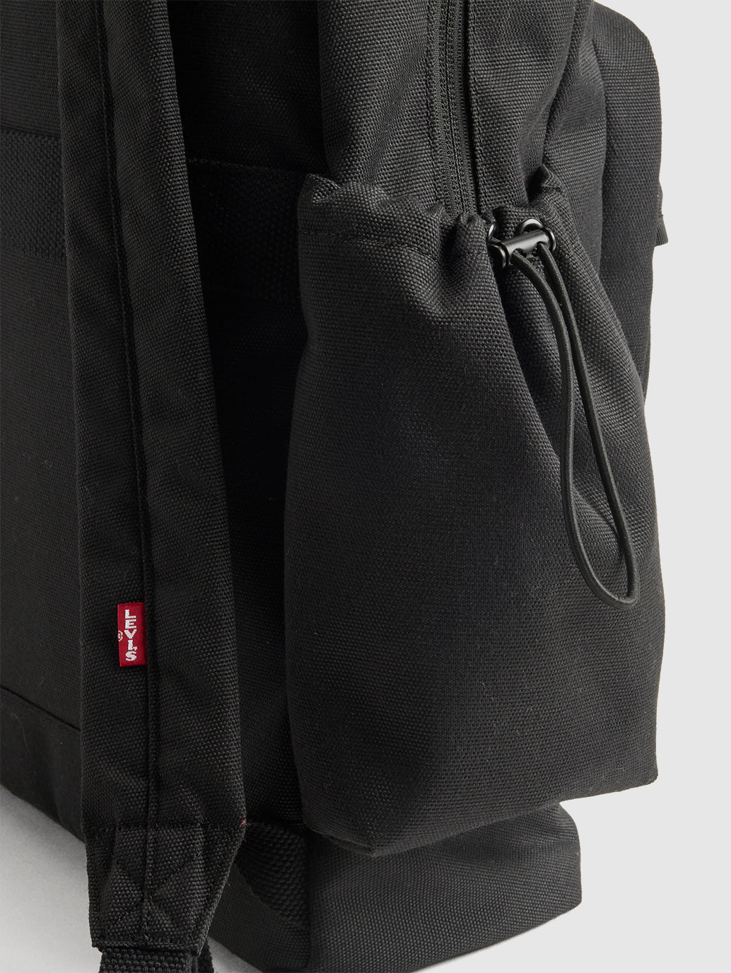 Unisex Black Solid Backpack - Detail View