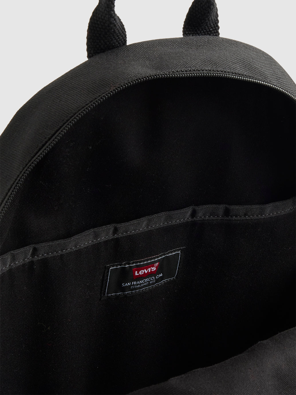 Unisex Black Solid Backpack - Detail View