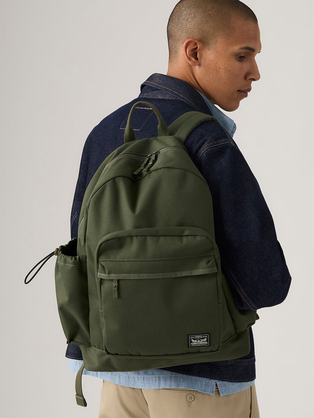Unisex Olive Solid Backpack