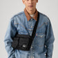 Unisex Black Solid Crossbody Bag - Styleshot View