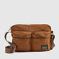 Unisex Brown Solid Messenger Bag - Front View