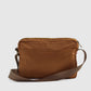 Unisex Brown Solid Messenger Bag - Back View