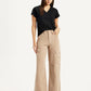 Women's High Rise Beige Wide Leg Fit Cargo Trouser - Styleshot View