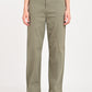 Women's Olive Loose Fit High Rise Trousers - jpg View