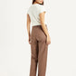 Women's Brown Ribcage Straight Fit High Rise Jeans - Back View