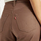Women's Brown Ribcage Straight Fit High Rise Jeans - Detail View
