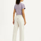 Women's Off White Ribcage Straight Fit High Rise Jeans - Back View