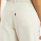 Women's Off White Ribcage Straight Fit High Rise Jeans - Detail View