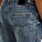 Men's 527 Blue Slim Bootcut Fit Mid Rise Jeans - Detail View