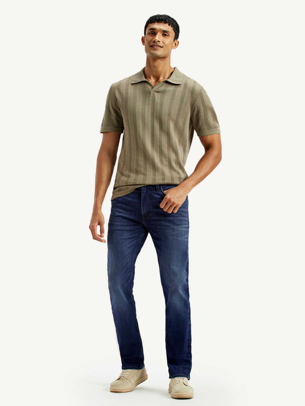 Men's Redloop 513 Light Indigo Slim Straight Fit Mid Rise Jeans