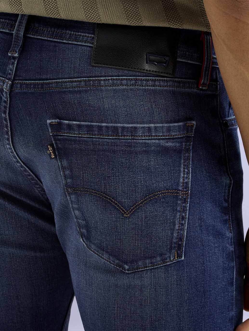 Men's Redloop 513 Light Indigo Slim Straight Fit Mid Rise Jeans - 2a562069-d8aa-4e69-9eb7-70d29dec7615 View