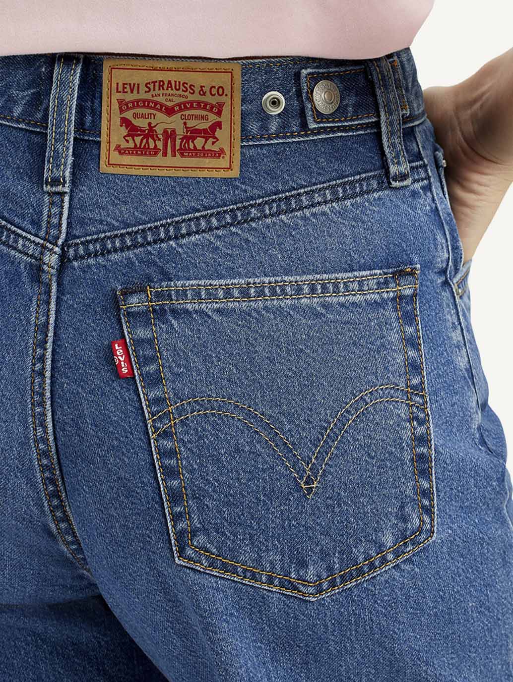 Women's Cinch 94 Med Indigo Baggy Fit Mid Rise Jeans - Detail View