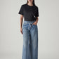 Women's Light Indigo Baggy Fit High Rise Cinched Jeans - 02b9ec1e-eab1-4cb1-859b-c6c334b11c21 View