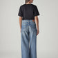 Women's Light Indigo Baggy Fit High Rise Cinched Jeans - 1e206584-0ea0-4281-b7a0-5f2fdbe498ba View