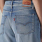 Women's Light Indigo Baggy Fit High Rise Cinched Jeans - 13f45f96-2094-429e-845f-00befc6b1d92 View