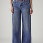 Women's Blue Baggy Fit High Rise Cinched Jeans - 20 View