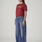 Women's Blue Baggy Fit High Rise Cinched Jeans - 20 View