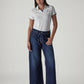 Women's Dark Indigo Baggy Fit High Rise Cinched Jeans - 4f28f2bc-d163-4c98-9404-81b8226ca3f8 View