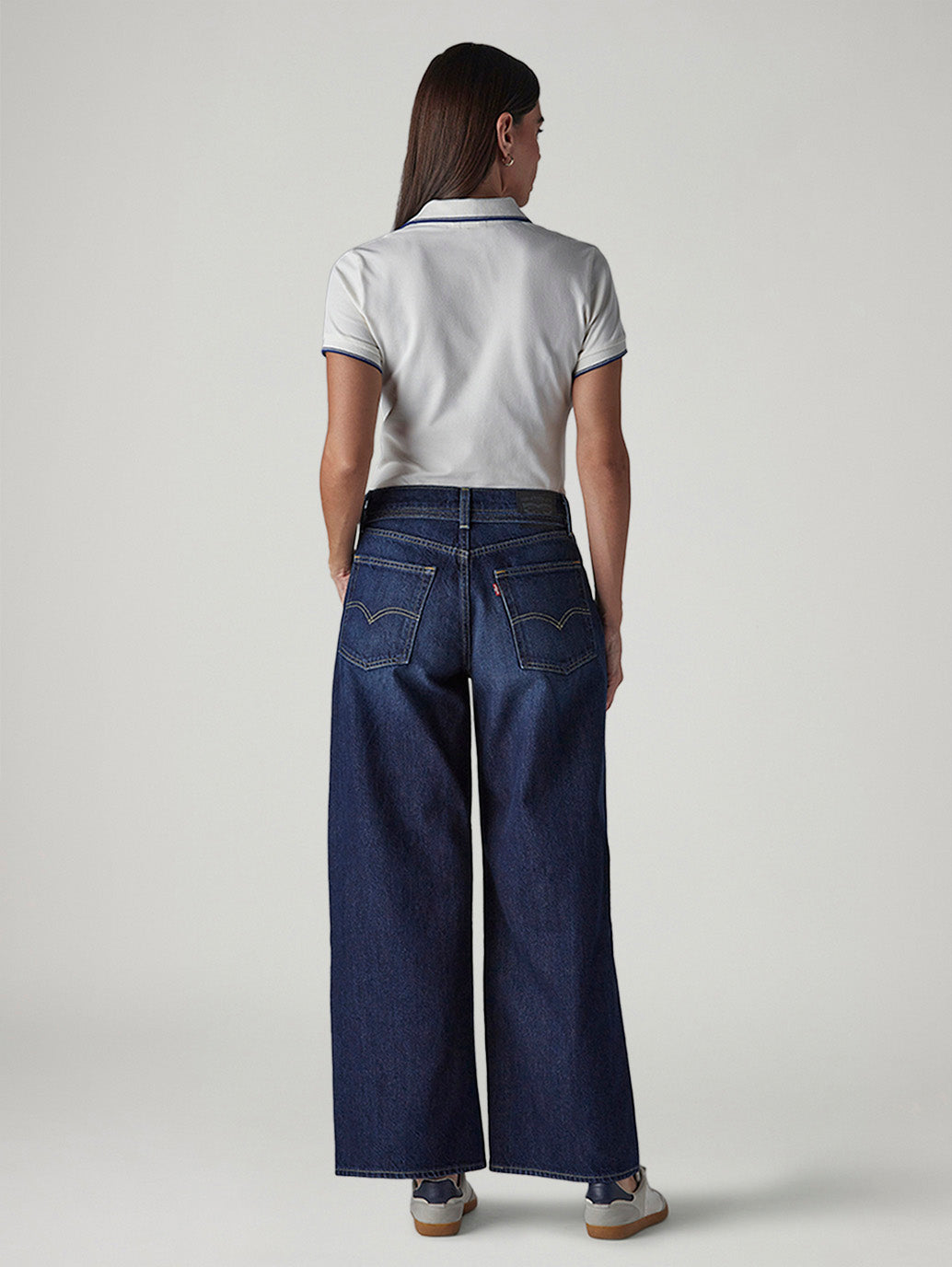 Women's Dark Indigo Baggy Fit High Rise Cinched Jeans - 48e9e877-2ff3-4793-b1b2-51d03e665539 View