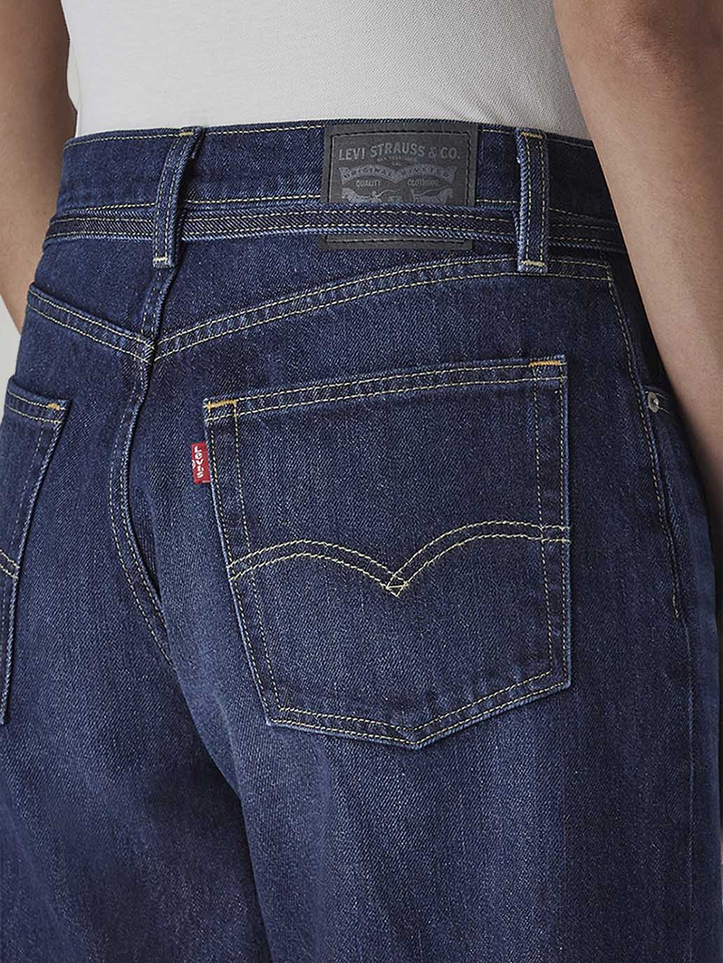 Women's Dark Indigo Baggy Fit High Rise Cinched Jeans - 96c3b903-ddf2-4e00-926f-9a77dc8bf88f View