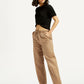 Women's Mid Rise Straight Fit Khaki Trousers - Styleshot View