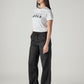 Women's Black Straight Fit Mid Rise Cargos - Side View