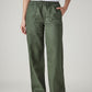 Women's Olive Straight Fit Mid Rise Trousers - Front View