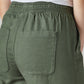 Women's Olive Straight Fit Mid Rise Trousers - Detail View
