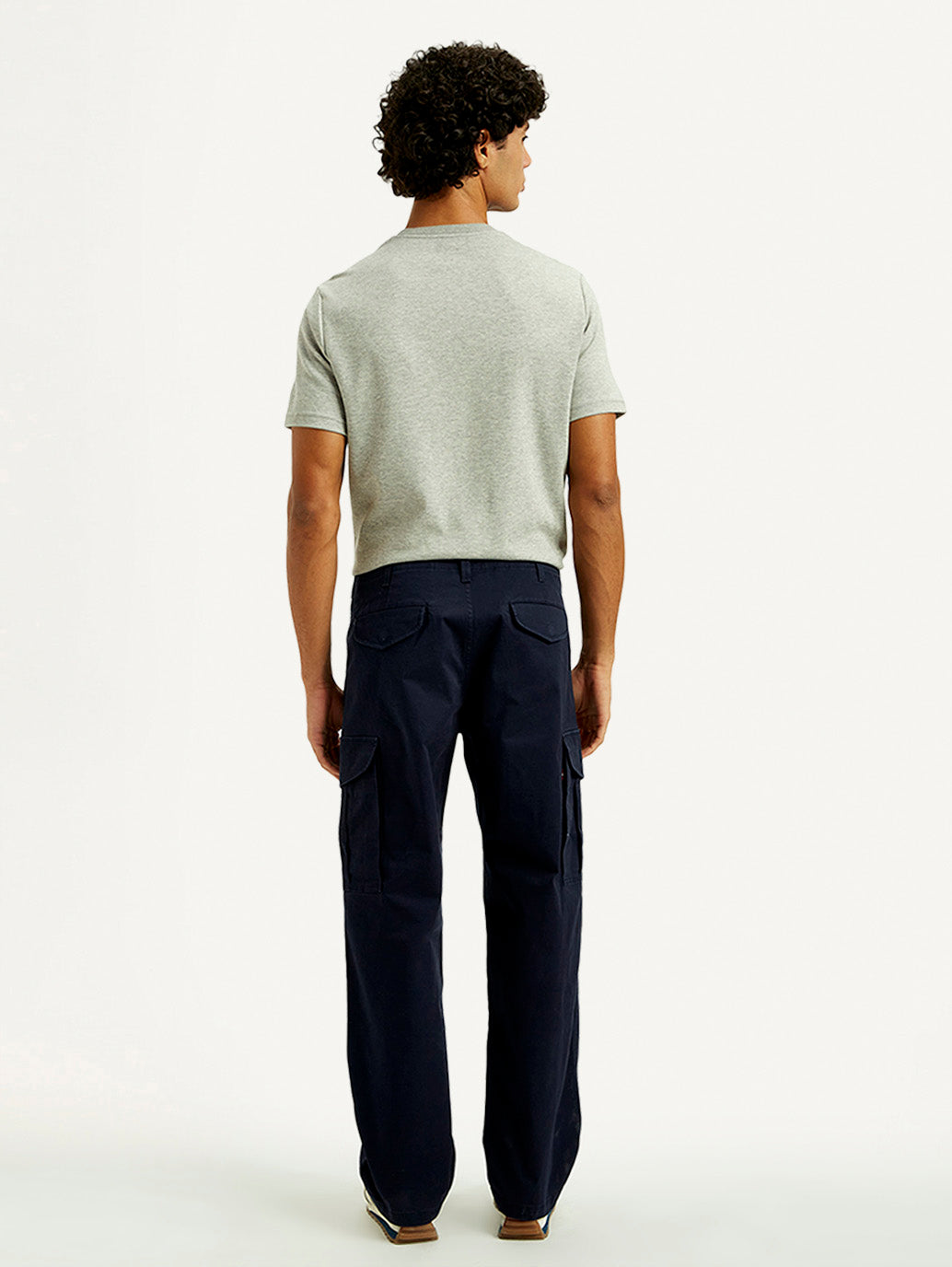 Men's 511 Blue Slim Fit Mid Rise Cargo Trousers - Back View
