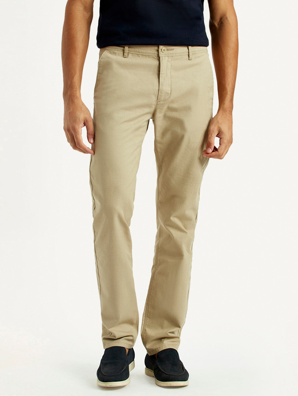 Men's 511 Beige Slim Fit Mid Rise Chinos - Front View