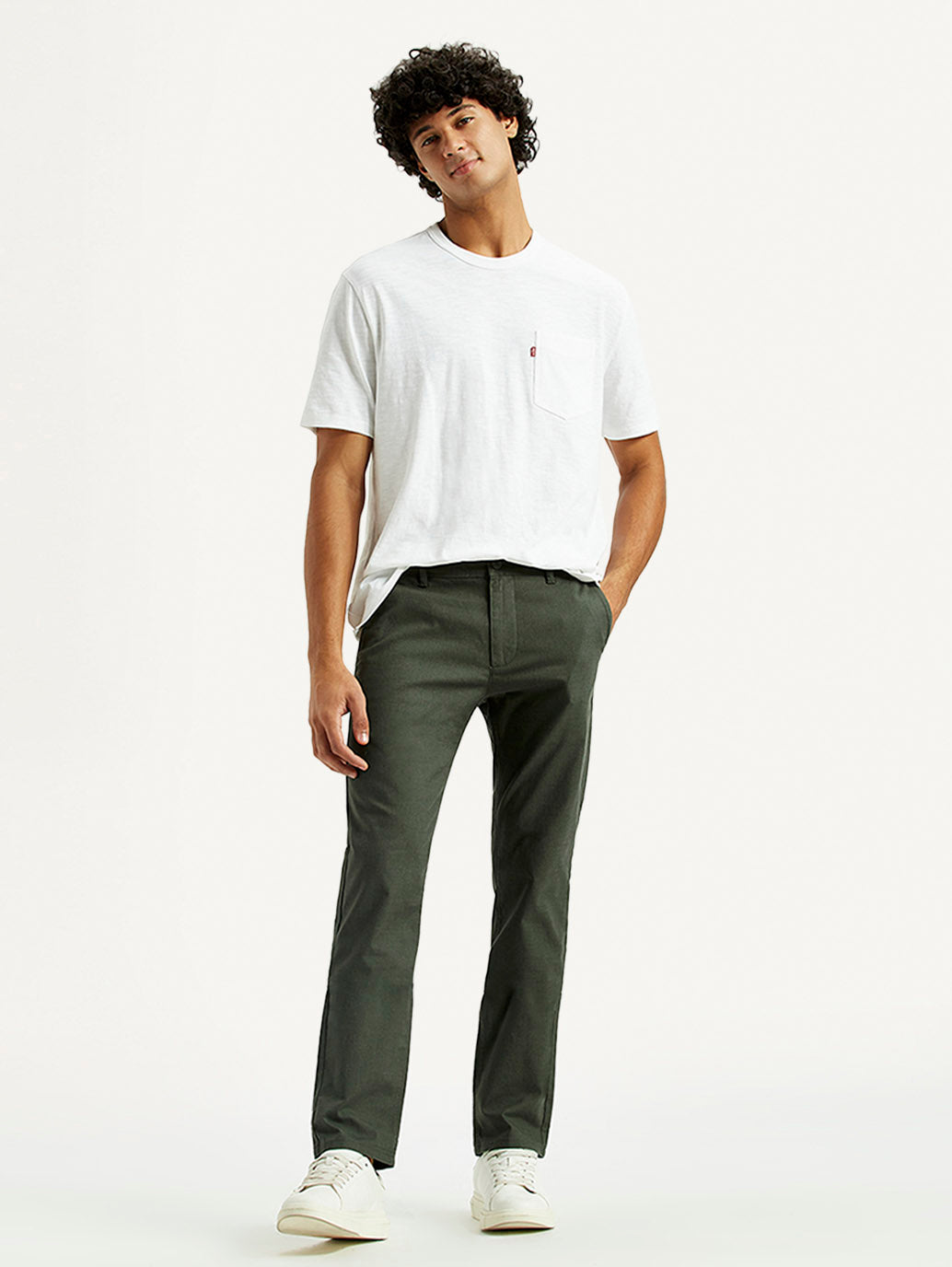 Men's 511 Green Slim Fit Mid Rise Chinos - Styleshot View