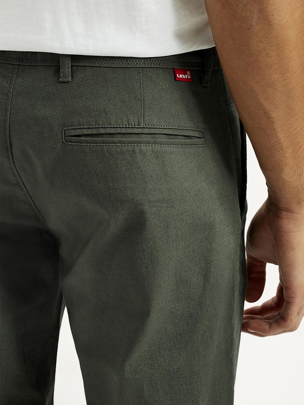 Men's 511 Green Slim Fit Mid Rise Chinos - Detail View