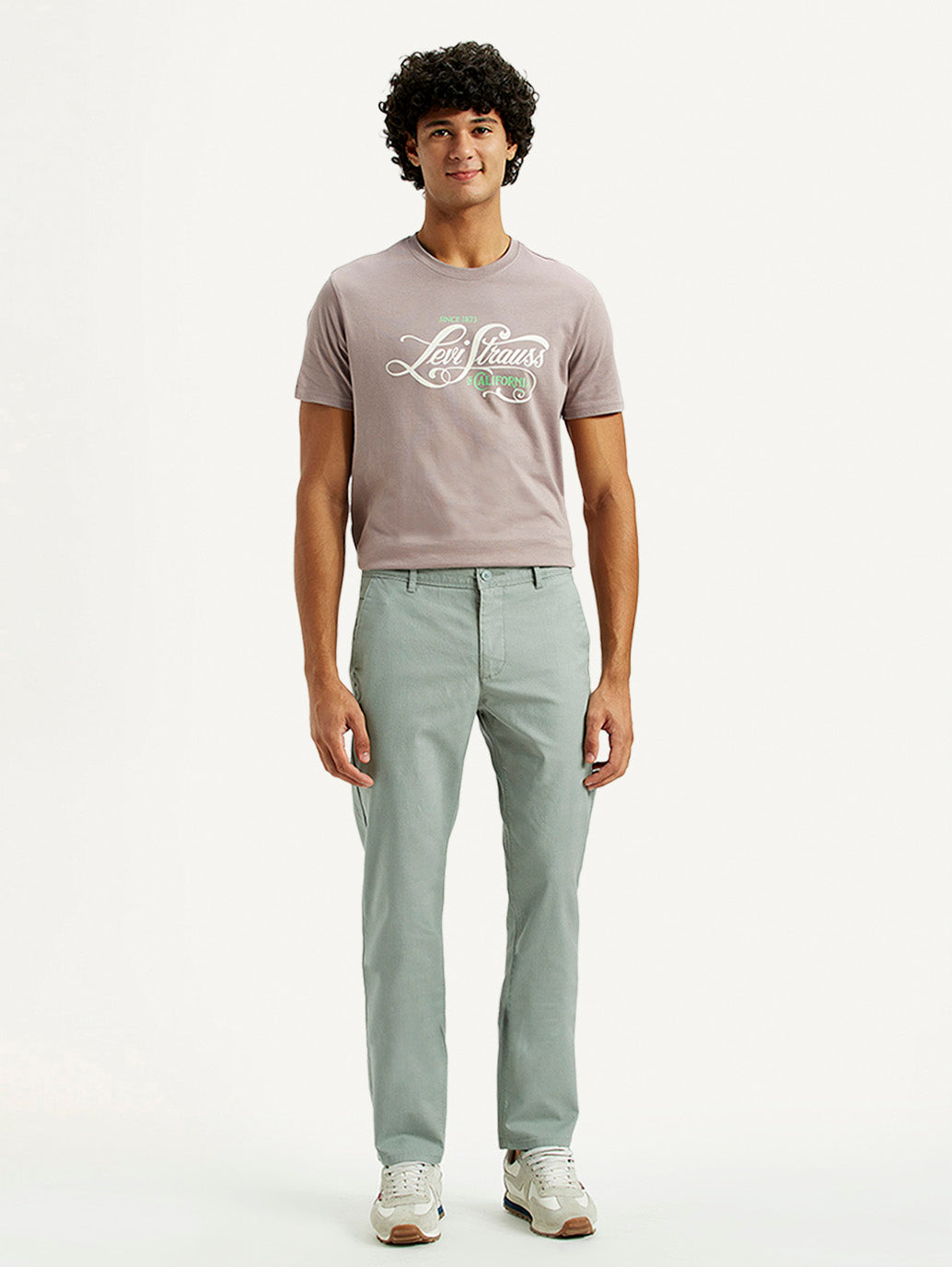 Men's 511 Green Slim Fit Mid Rise Chinos - Front View