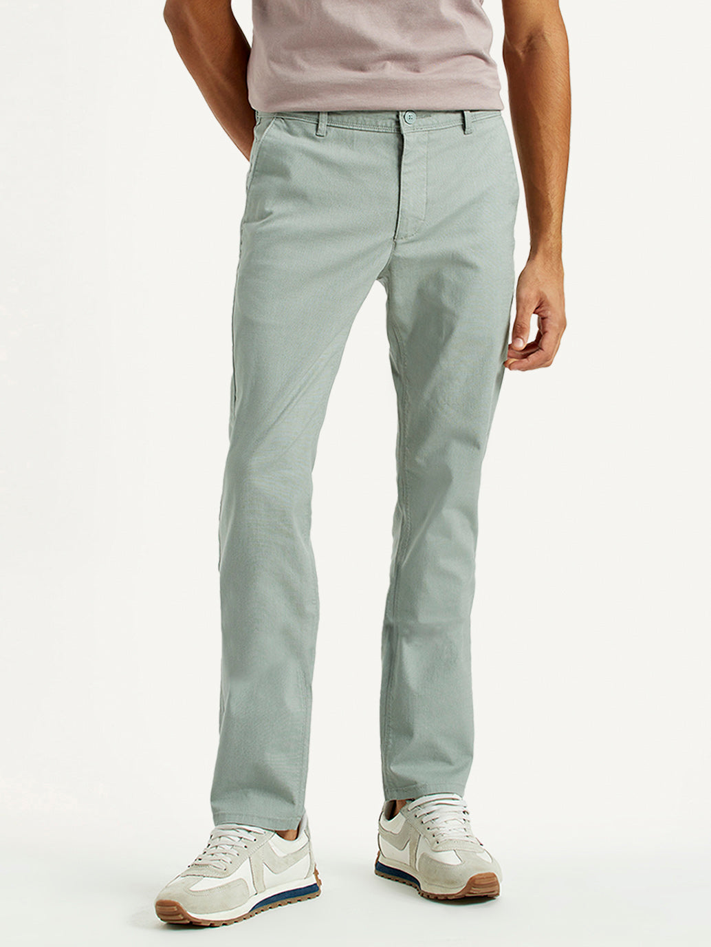 Men's 511 Green Slim Fit Mid Rise Chinos - Front View