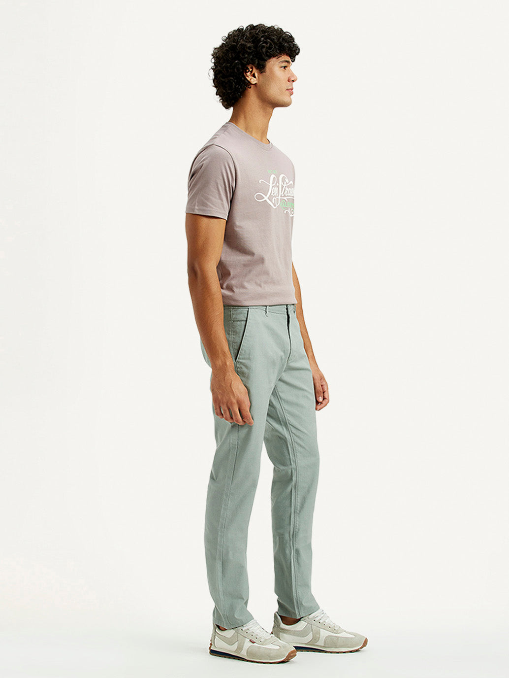 Men's 511 Green Slim Fit Mid Rise Chinos - Side View
