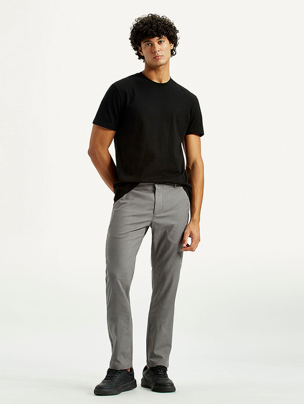 Men's 511 Grey Slim Fit Mid Rise Chinos - Styleshot View