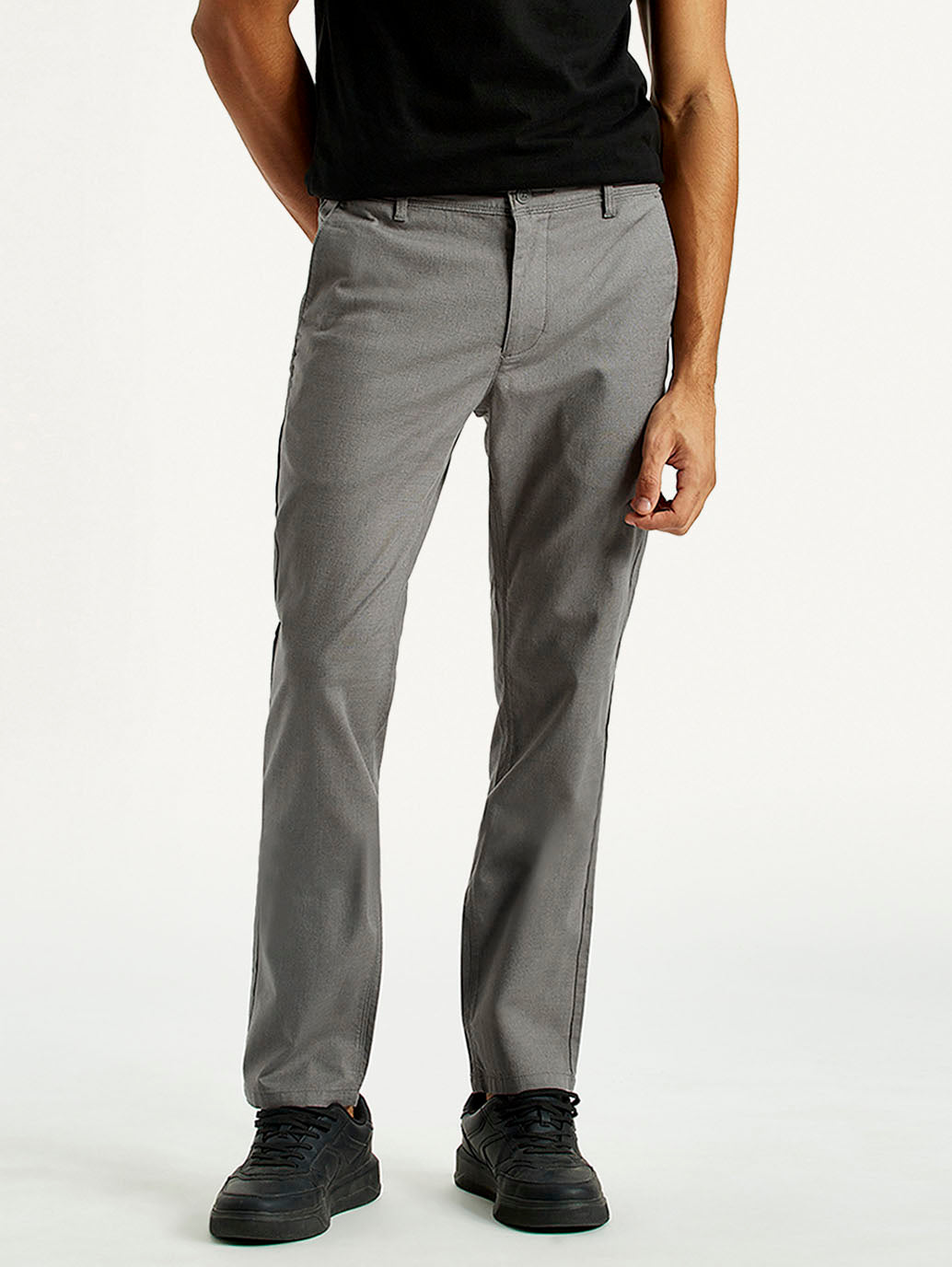 Men's 511 Grey Slim Fit Mid Rise Chinos - Front View