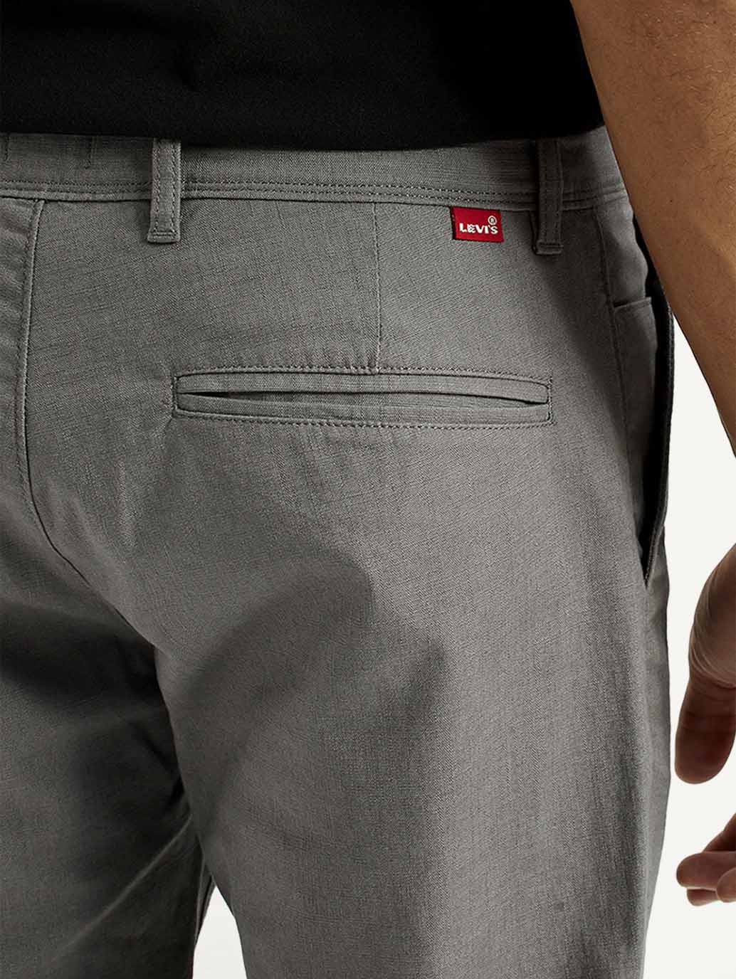 Men's 511 Grey Slim Fit Mid Rise Chinos - Detail View