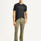 Men's Olive Slim Fit Mid Rise Chinos - Styleshot View