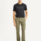 Men's Olive Slim Fit Mid Rise Chinos - Front View
