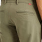 Men's Olive Slim Fit Mid Rise Chinos - Detail View