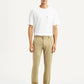 Men's Khaki Slim Fit Chino Trousers - Front View