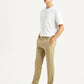 Men's Khaki Slim Fit Chino Trousers - Side View