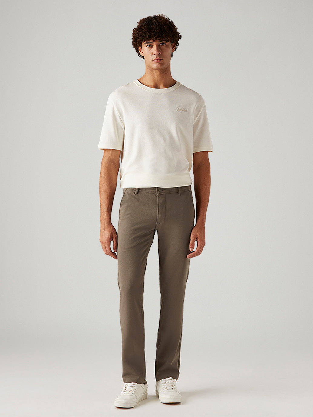 Men's 511 Taupe Slim Fit Mid Rise Tech Pant - Front View