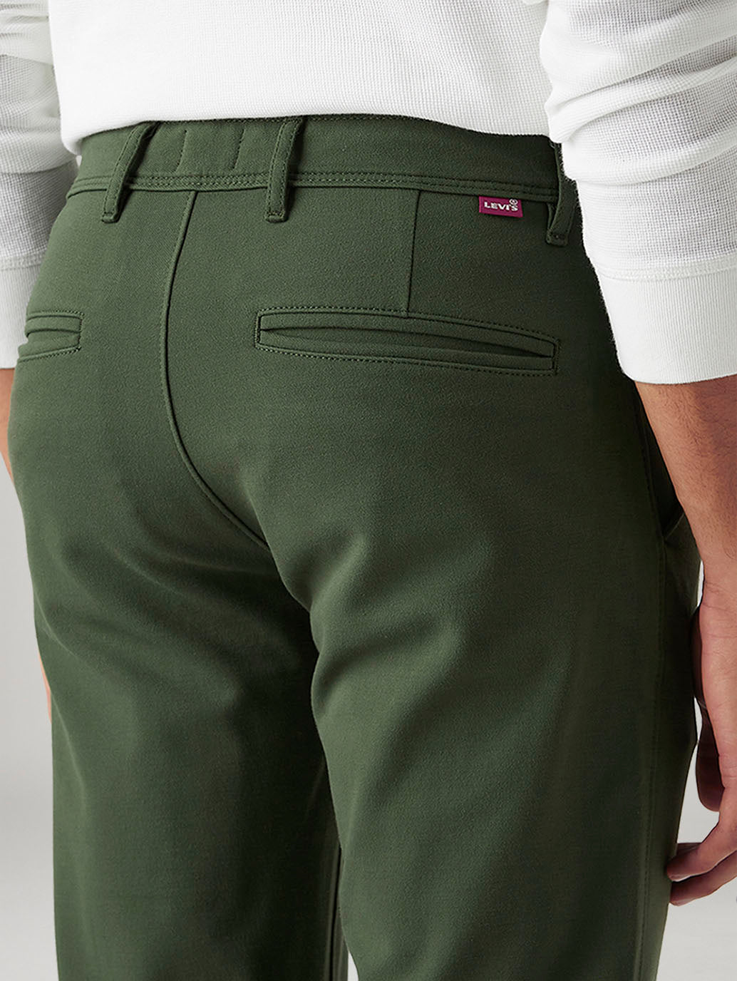 Men's 511 Dark Green Slim Fit Mid Rise Tech Pant - Detail View