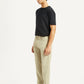 Men's Beige Slim Fit Mid Rise Cargo Trousers - Side View